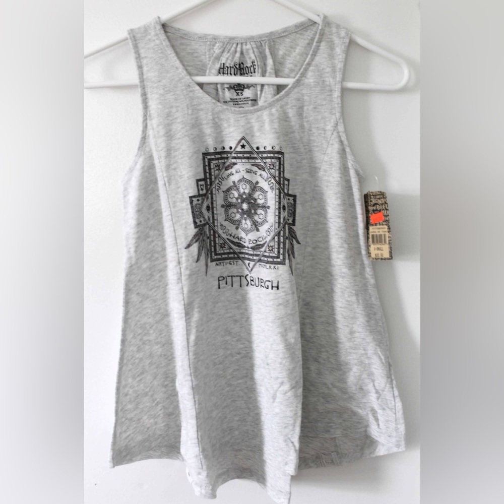 Hard Rock Cafe Pittsburgh tank top with lace-up back